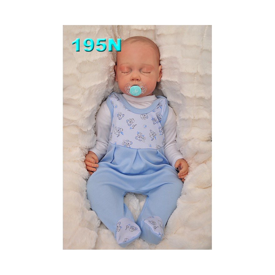 ŚPIOCHY ŚPIOSZKI bawełniane, niebieskie w misie koala, wzór 195N