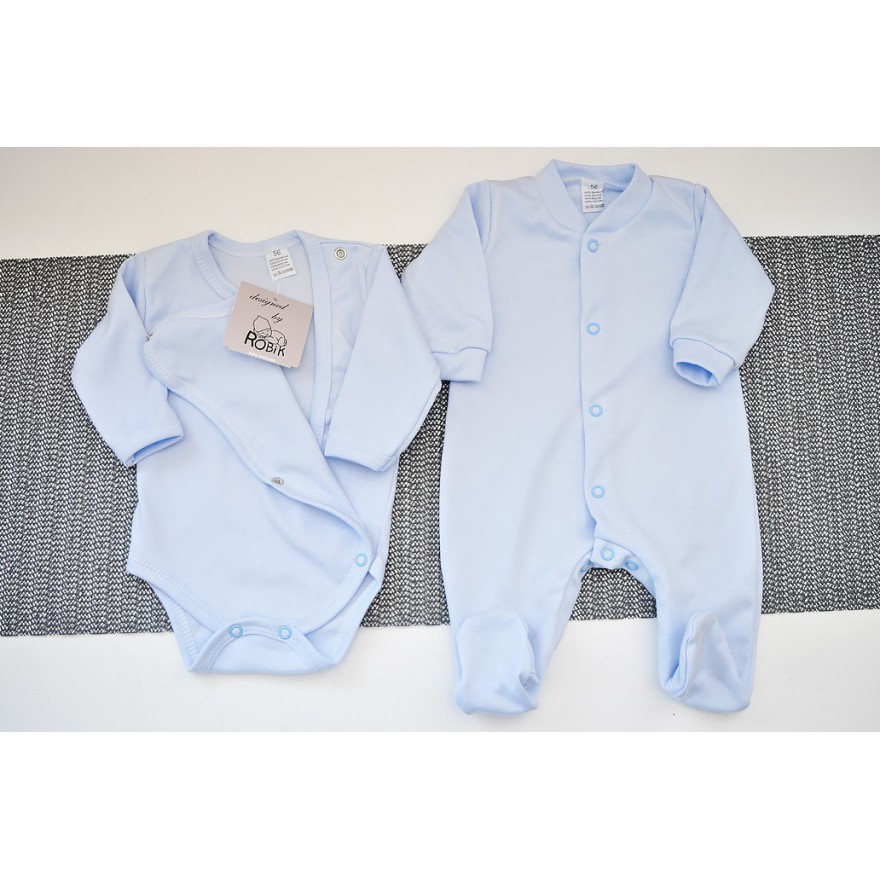 Niebieska wyprawka dla noworodka do szpitala 5 części