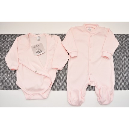 Różowa WYPRAWKA dla noworodka do szpitala 5 części