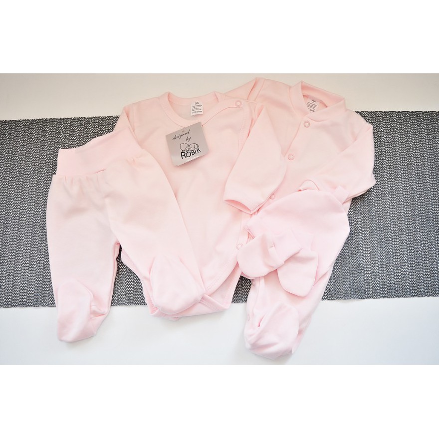 Różowa WYPRAWKA dla noworodka do szpitala 5 części