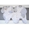 WYPRAWKA dla noworodka do szpitala 5 części szara w zwierzątka wzór 185S