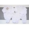 WYPRAWKA dla noworodka do szpitala 5 części biała w gwiazdki wzór 198B
