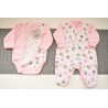 WYPRAWKA dla noworodka do szpitala 5 części różowa w sowy wzór 294R