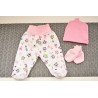 WYPRAWKA dla noworodka do szpitala 5 części różowa w sowy wzór 294R
