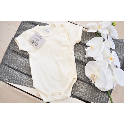 Ecru BODY kopertowe krótki rękaw