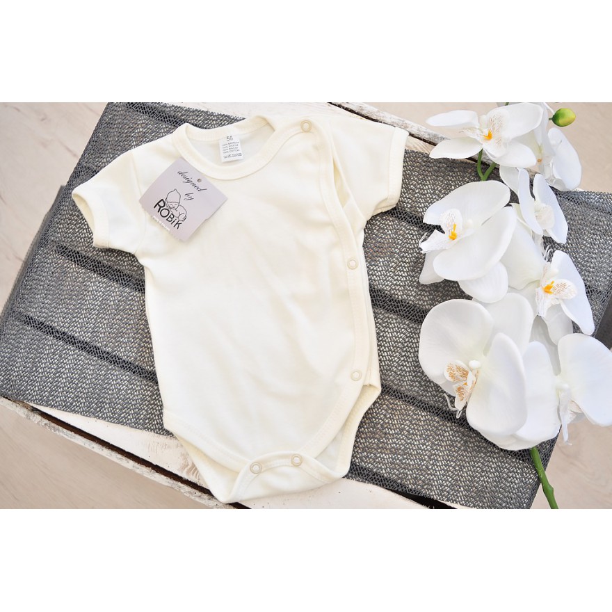 Ecru BODY kopertowe krótki rękaw