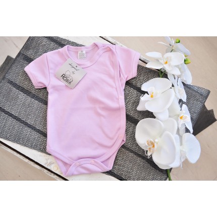 Fioletowe BODY kopertowe krótki rękaw