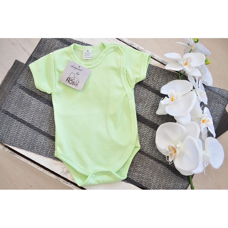 Pistacjowe BODY kopertowe krótki rękaw