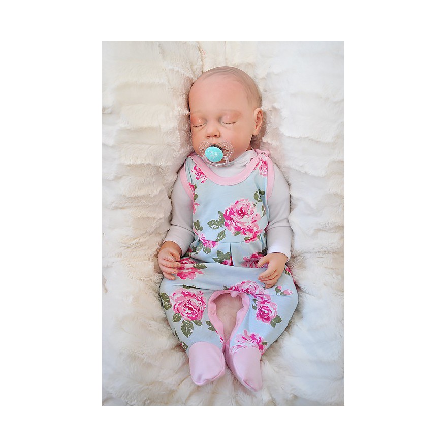 Dziewczęce ŚPIOCHY rozpinane w kroku, w róże wzór 349R