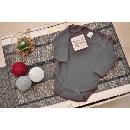 Grafitowe BODY z długim rękawem