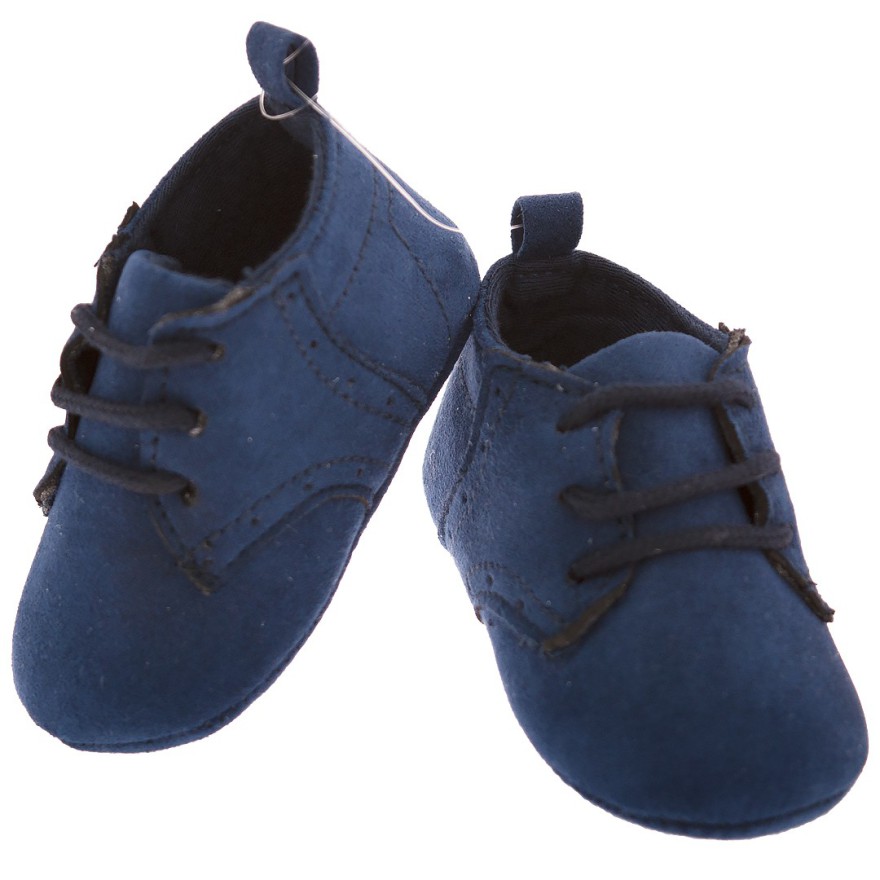 Eleganckie buty zamszowe NIECHODKI granatowe BUCIKI CHRZEST