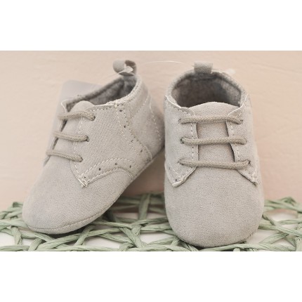 Eleganckie buty zamszowe NIECHODKI szare BUCIKI CHRZEST