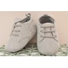 Eleganckie buty zamszowe NIECHODKI szare BUCIKI CHRZEST