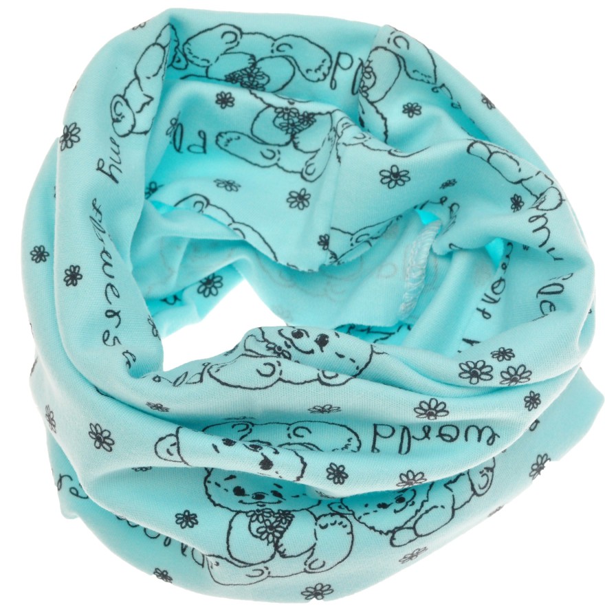 KOMIN bawełniany miętowy w misie wzór 161M