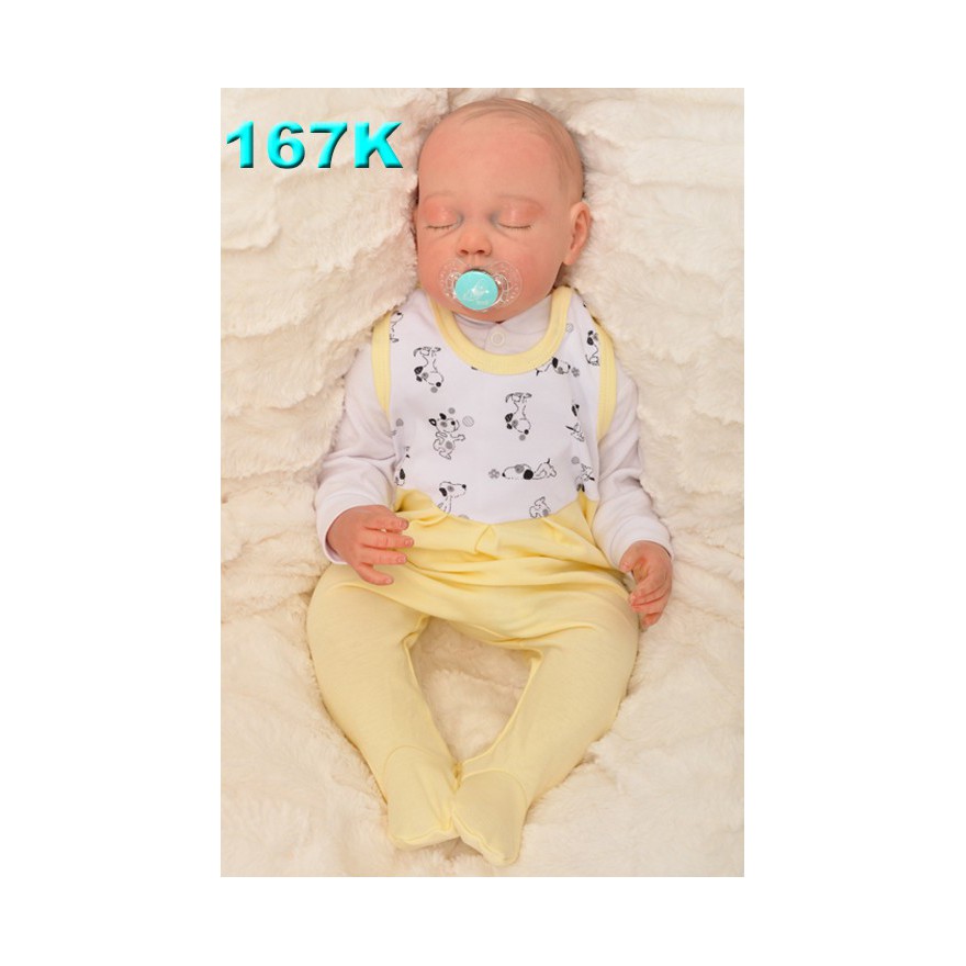 ŚPIOCHY ŚPIOSZKI bawełniane żółte w pieski r.50 WCZEŚNIAK wzór 167K