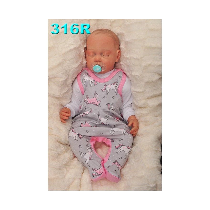 Dziewczęce ŚPIOCHY rozpinane w kroku, w jednorożce r.50 WCZEŚNIAK wzór 316R