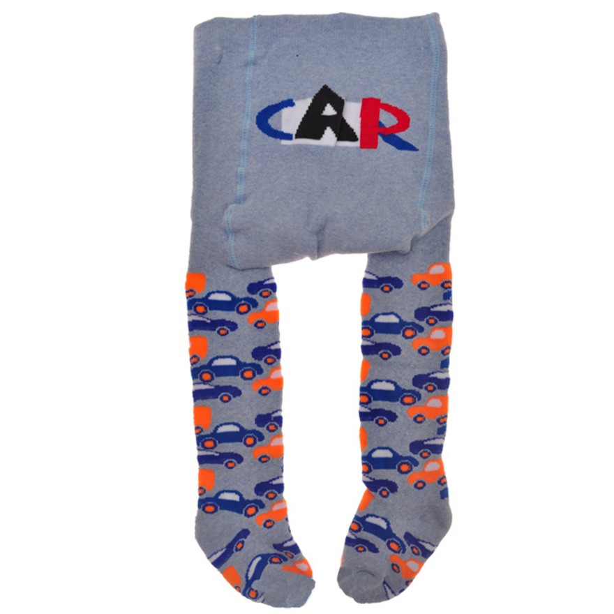 RAJSTOPY frotte niebieskie w auta wzór 380