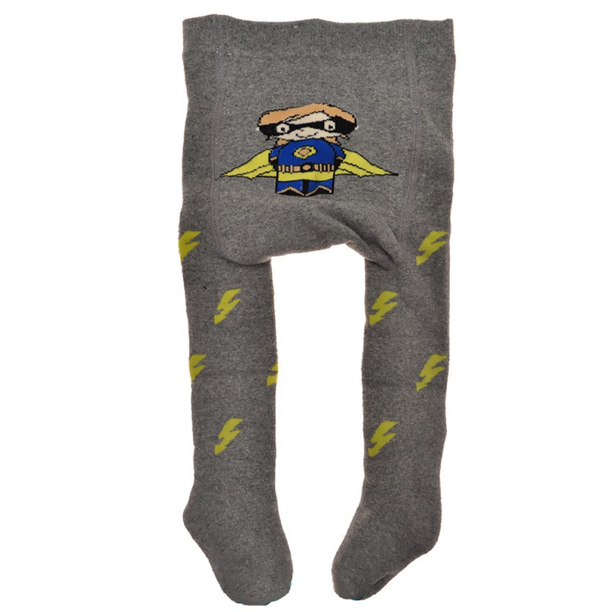 RAJSTOPY frotte szare SUPERHERO wzór 383