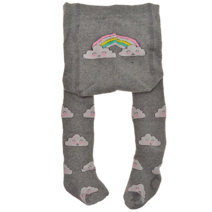 RAJSTOPY frotte szare w chmurki wzór 510