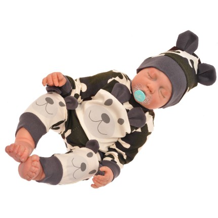 KOMPLET GUMIŚ moro DRES 3cz SPODNIE BLUZA CZAPKA