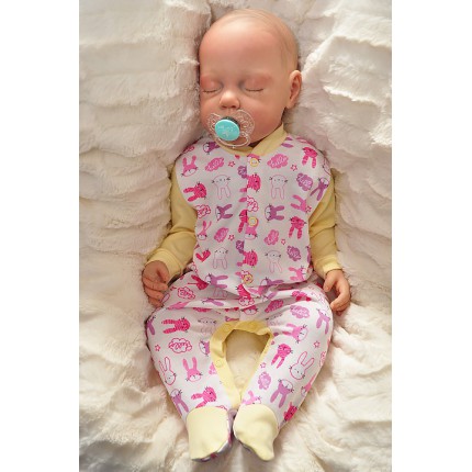 Pajac pajacyk żółty w króliki 343K