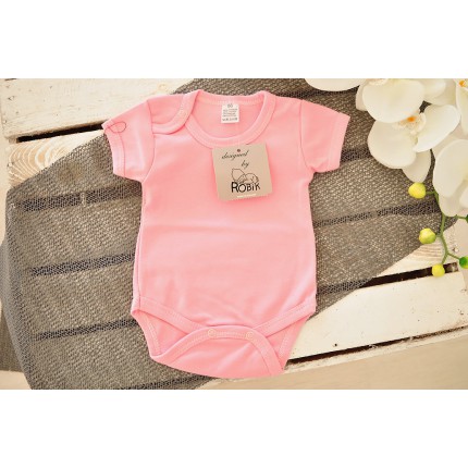 Różowe body krótki rękaw
