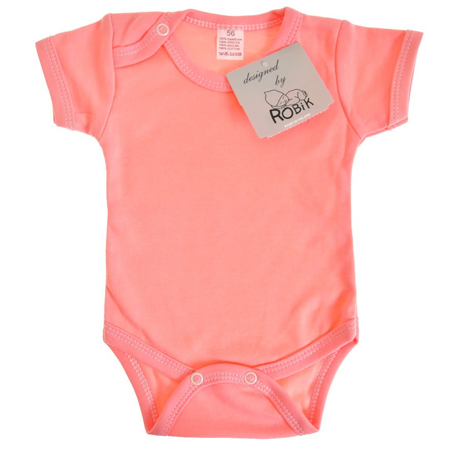 Łososiowe body krótki rękaw