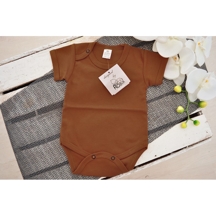 Brązowe body krótki rękaw