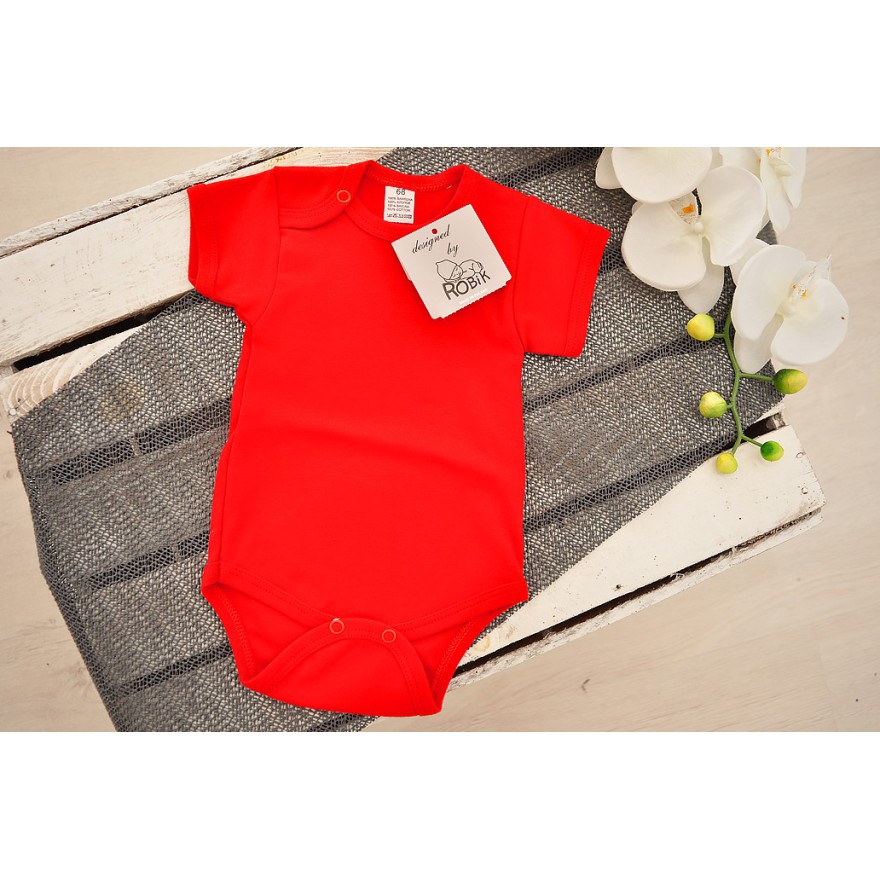 Czerwone body krótki rękaw