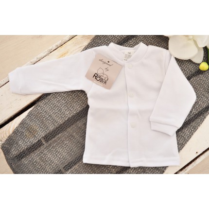 Biały KAFTANIK koszulka bawełniana CHRZEST