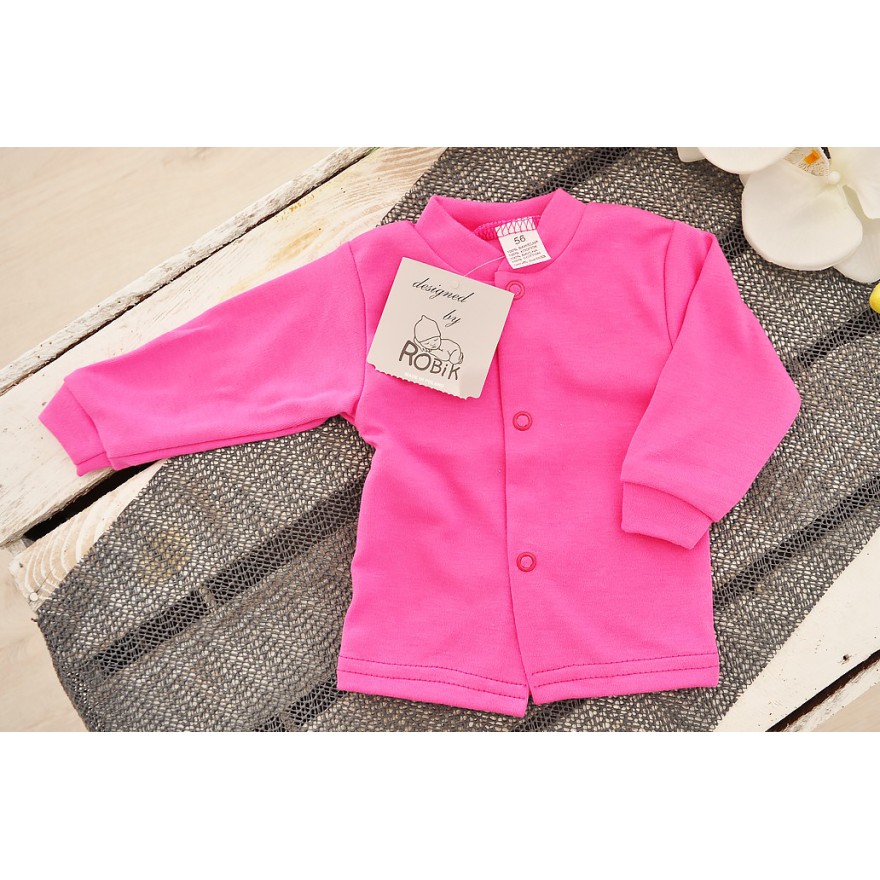 Amarantowy KAFTANIK koszulka bawełniana