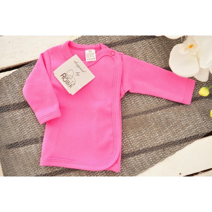 Amarantowa KOSZULKA kopertowa kaftanik