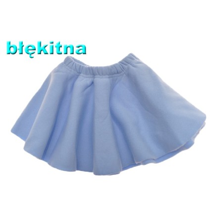 Błękitna SPÓDNICA DRESOWA z koła - KRĘCĄCA SIĘ