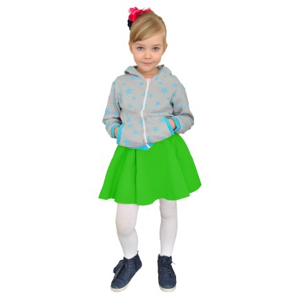 Limonkowa SPÓDNICA DRESOWA z koła - KRĘCĄCA SIĘ