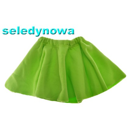 Seledynowa SPÓDNICA DRESOWA z koła - KRĘCĄCA SIĘ