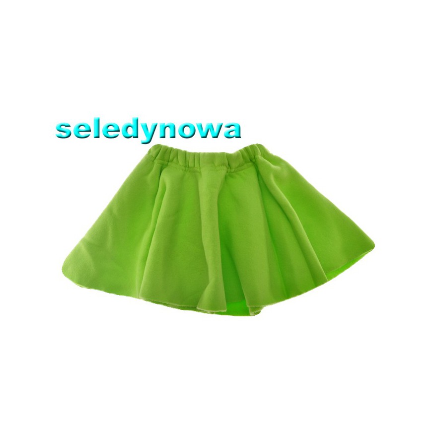 Seledynowa SPÓDNICA DRESOWA z koła - KRĘCĄCA SIĘ