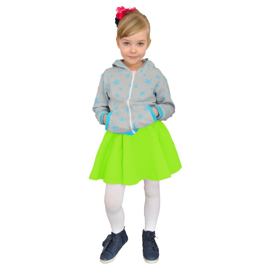 Seledynowa SPÓDNICA DRESOWA z koła - KRĘCĄCA SIĘ