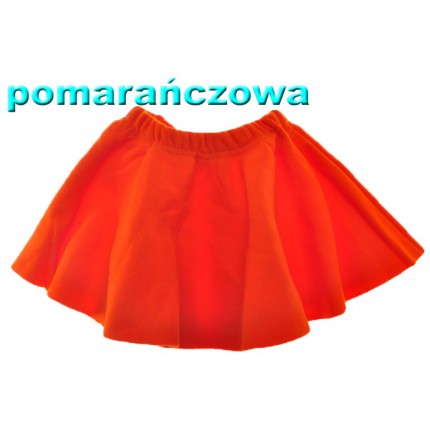 Pomarańczowa SPÓDNICA DRESOWA z koła - KRĘCĄCA SIĘ