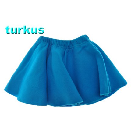 Turkusowa SPÓDNICA DRESOWA z koła - KRĘCĄCA SIĘ