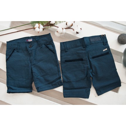 Granatowe KRÓTKIE SPODNIE eleganckie SPODENKI LATO