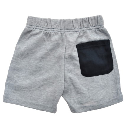 Szaro-granatowe KRÓTKIE SPODENKI dresowe SZORTY LATO wzór NEON