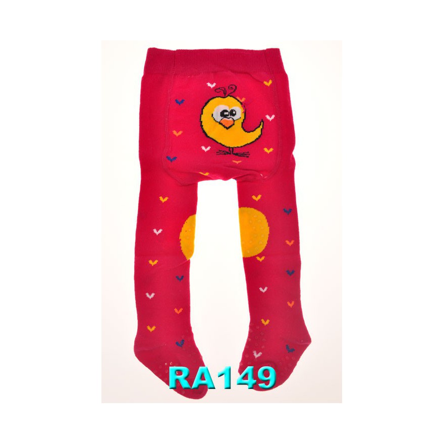 RAJSTOPY do RACZKOWANIA różowe z ptaszkiem POTRÓJNY ABS! wzór 149