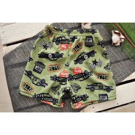 Zielone KRÓTKIE SPODENKI w wyścigówki cienkie SZORTY LATO