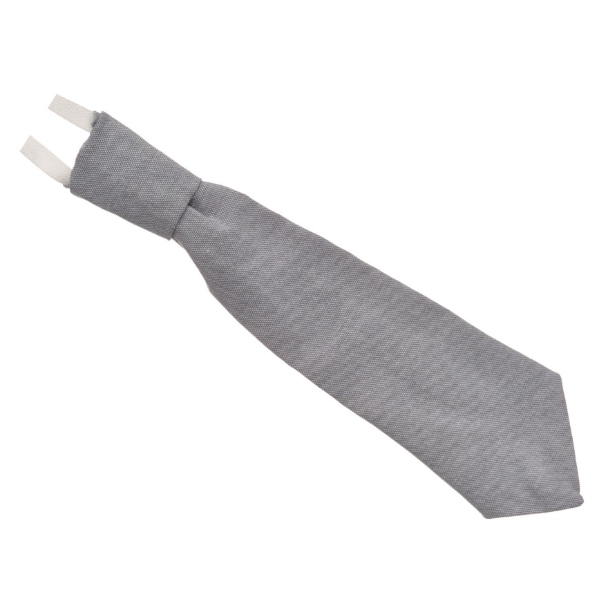 KRAWAT chłopięcy szary