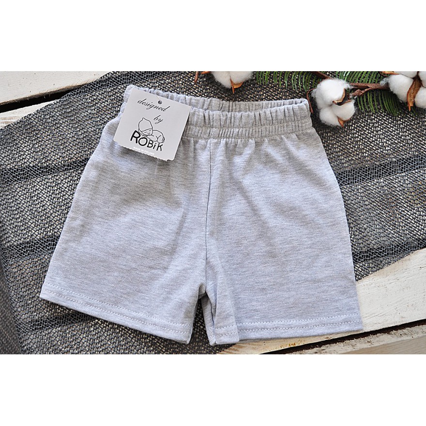 Szare KRÓTKIE SPODENKI cienkie SZORTY LATO