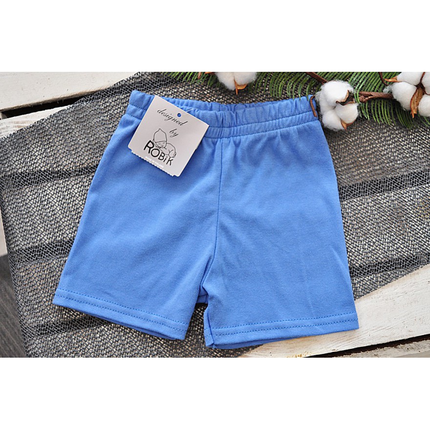 Niebieskie KRÓTKIE SPODENKI cienkie SZORTY LATO