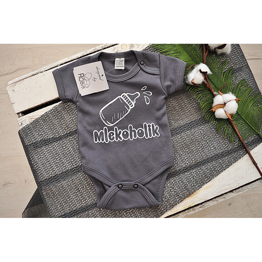 Grafitowe BODY chłopięce 