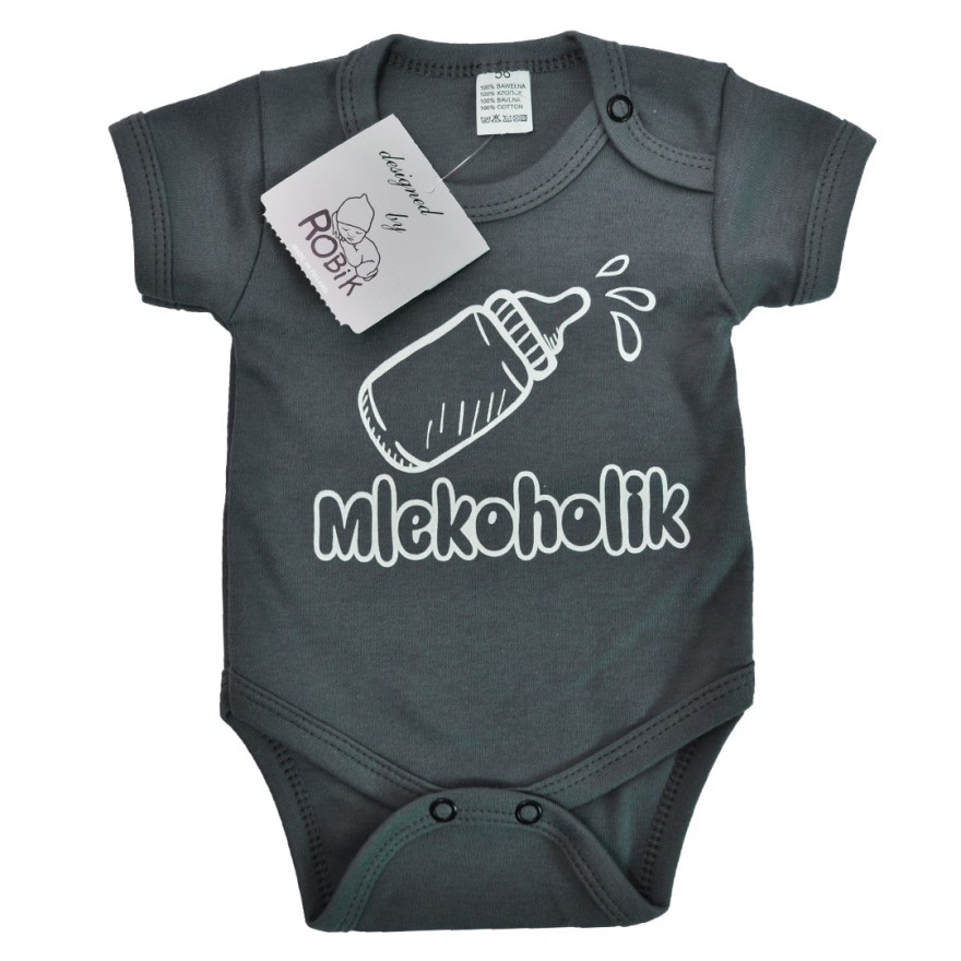 Grafitowe BODY chłopięce 