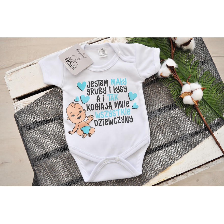 Białe BODY chłopięce