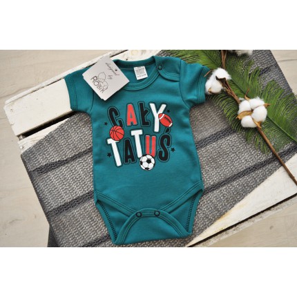 Butelkowe BODY chłopięce CAŁY TATUŚ krótki rękaw LATO wzór 617kr